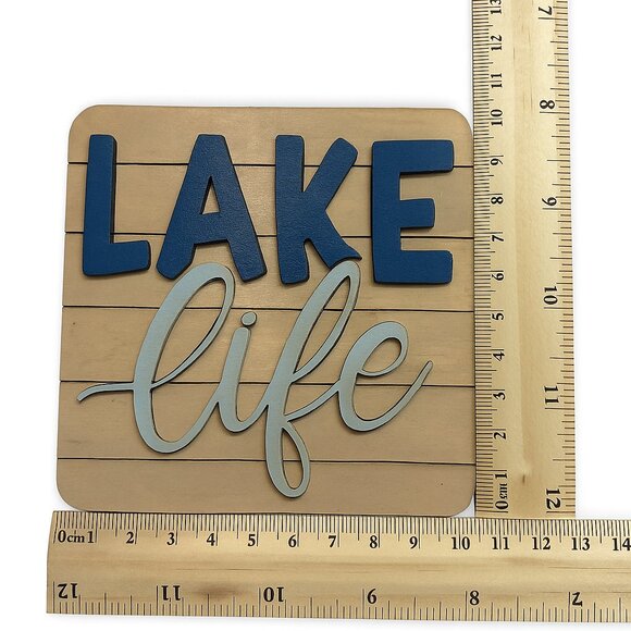 Handmade Tiered Tray Decor - Lake Life, 13 Pieces, Summer, Nautical, Beach - Picture 8 of 12
